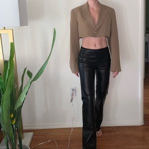 NWT Black vintage leather pants